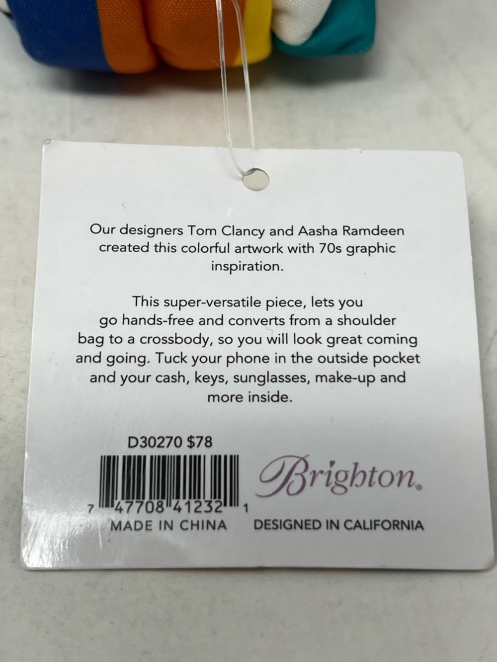 BRIGHTON POWER OF LOVE CROSSBODY BELT BAG COLORFUL ARTISTS COLLAB GRAPHIC - Picture 8 of 16